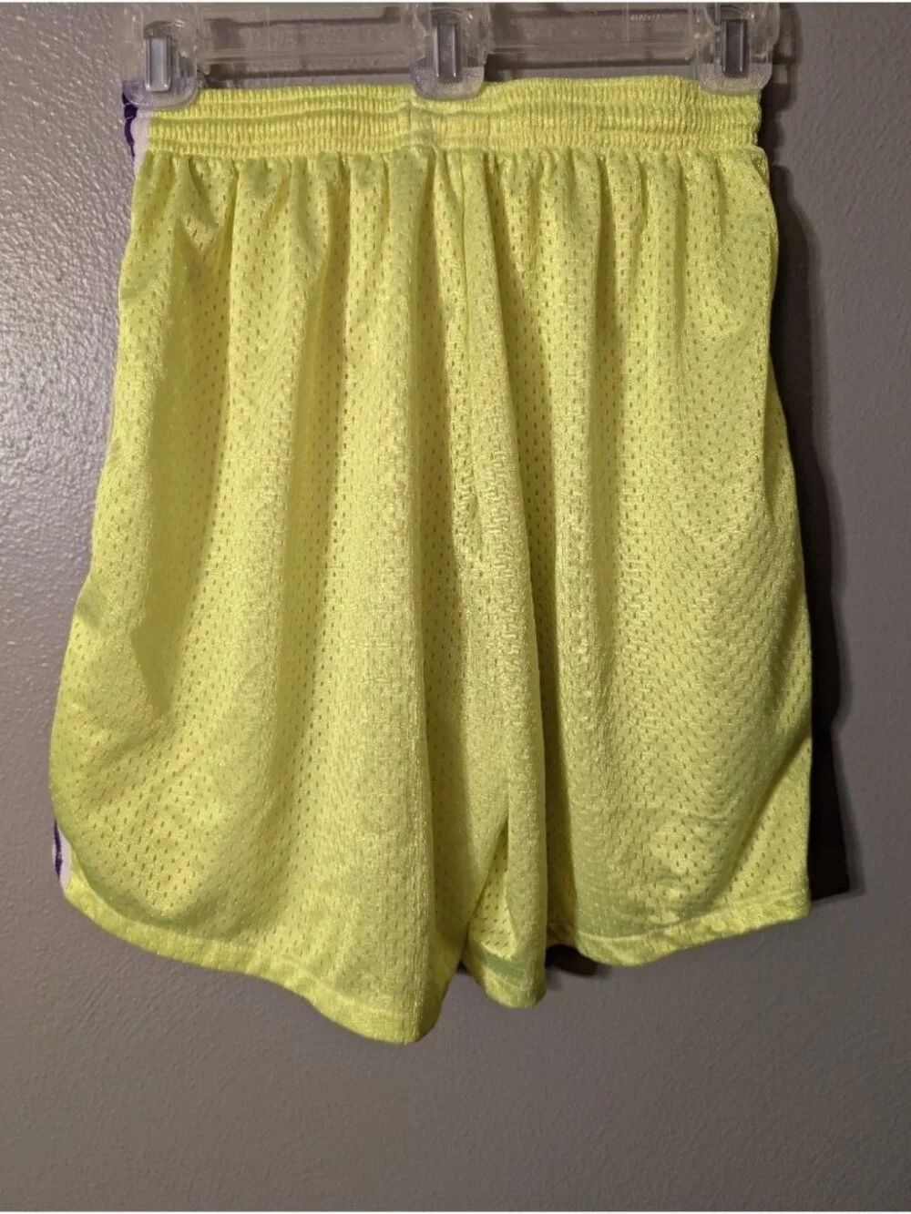 Fit 2 Win Shorts Womens Medium Yellow Mesh Athletic Lacrosse Running Vintage USA